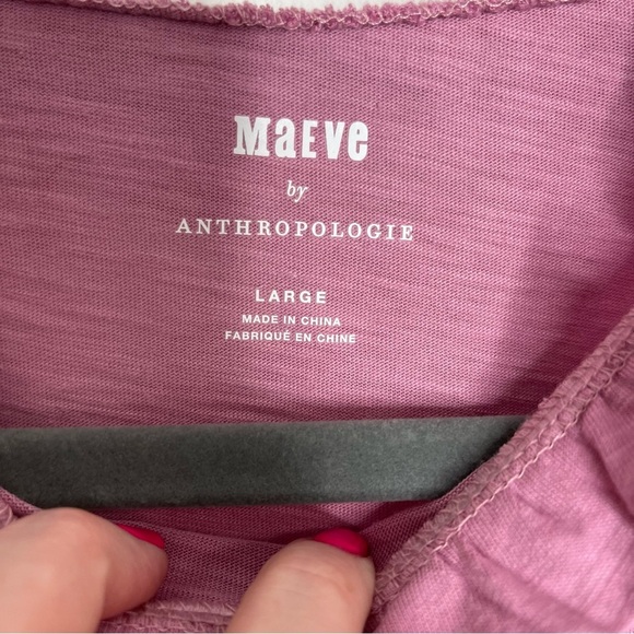 Anthropologie Pink Ruched Blouse Long Sleeve - Picture 4 of 6